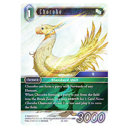 Chocobo 25-045C card from the Final Fantasy set Tears of the Planet
