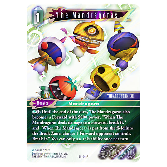 The Mandragoras 25-048R card from the Final Fantasy set Tears of the Planet