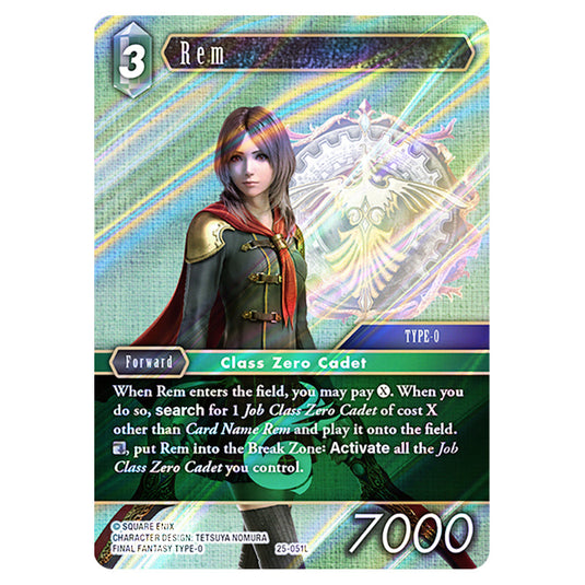 Rem 25-051L card from the Final Fantasy set Tears of the Planet