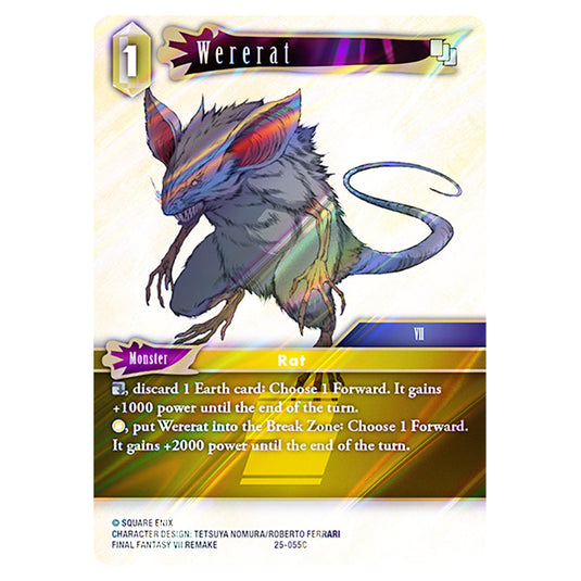 Wererat 25-055C card from the Final Fantasy set Tears of the Planet