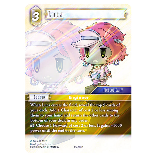 Luca 25-068C card from the Final Fantasy set Tears of the Planet