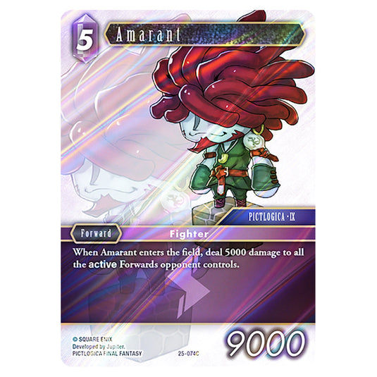 Amarant 25-074C card from the Final Fantasy set Tears of the Planet