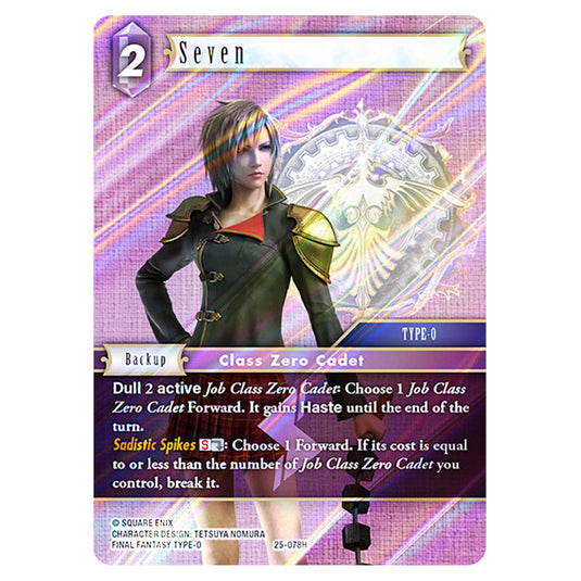 Seven 25-078H card from the Final Fantasy set Tears of the Planet