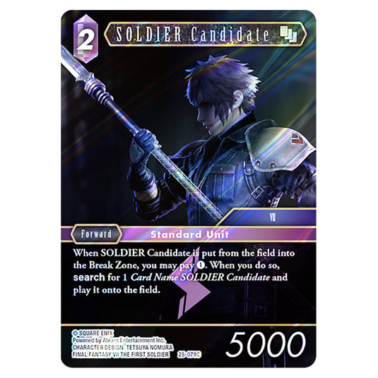 SOLDIER Candidate 25-079C card from the Final Fantasy set Tears of the Planet