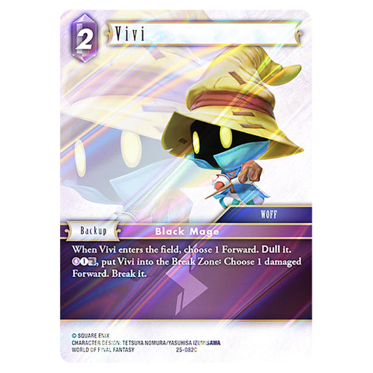 Vivi 25-082C card from the Final Fantasy set Tears of the Planet