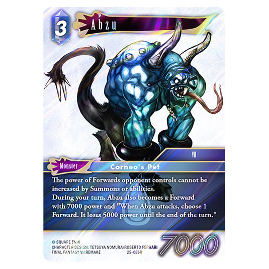 Abzu 25-086R card from the Final Fantasy set Tears of the Planet