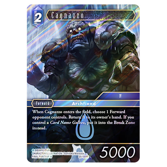 Cagnazzo 25-089R card from the Final Fantasy set Tears of the Planet
