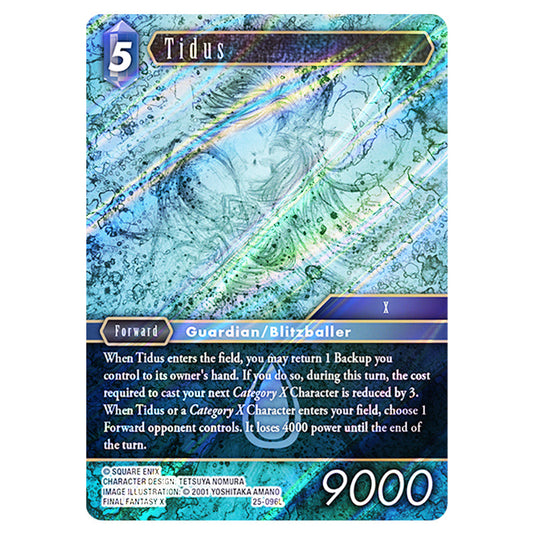 Tidus 25-096L card from the Final Fantasy set Tears of the Planet