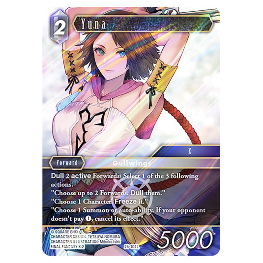 Yuna 25-104L card from the Final Fantasy set Tears of the Planet