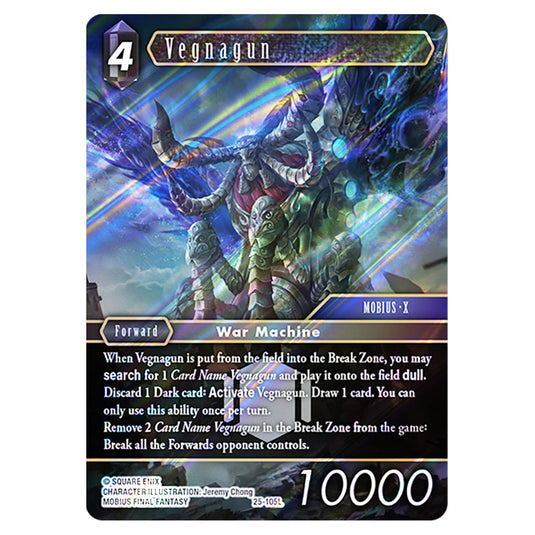 Vegnagun 25-105L card from the Final Fantasy set Tears of the Planet