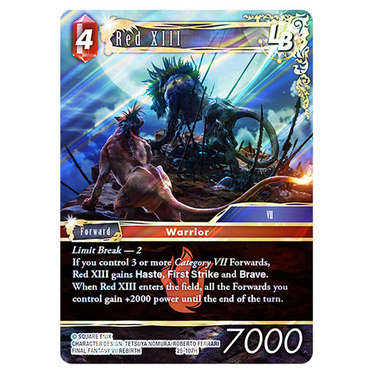 Red XIII 25-107H card from the Final Fantasy set Tears of the Planet