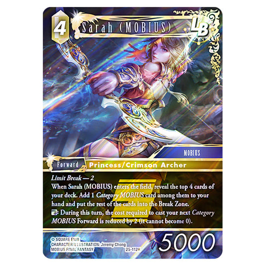Sarah (MOBIUS) 25-112H card from the Final Fantasy set Tears of the Planet