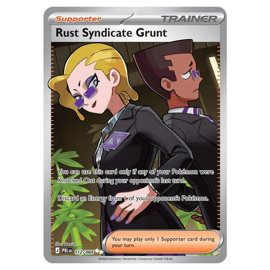 Pokemon - Mega Evolution - Pitch Black - Rust Syndicate Grunt - 112/084