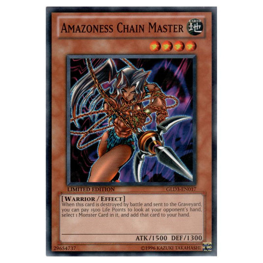 Yu-Gi-Oh! - Gold Series 3 - Amazoness Chain Master (Common) GLD3-EN017