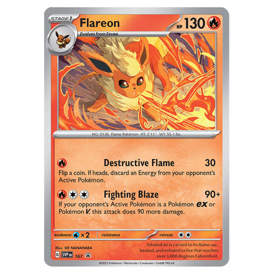Pokemon - SV Black Star Promos - Flareon SVP167 Pokemon - SV Black Star Promos - Flareon SVP167