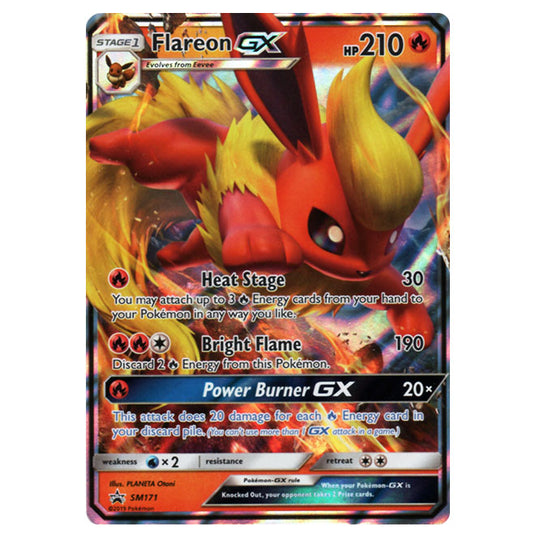 Pokemon - Sun & Moon - SM Black Star Promos - Flareon GX - SM171