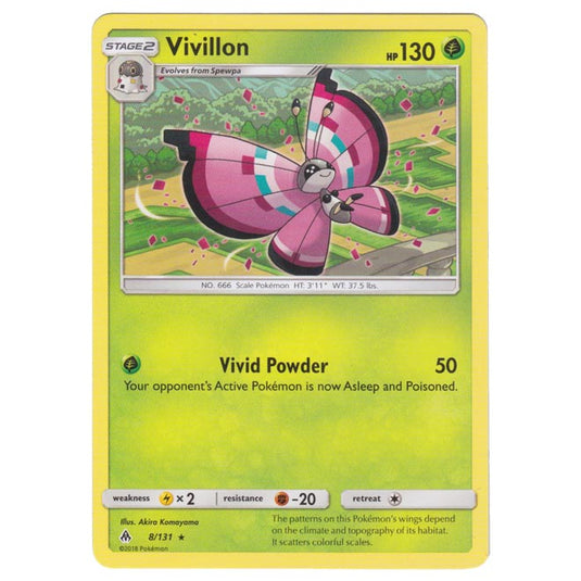 Pokemon - Sun & Moon - Forbidden Light - Vivillon - 8/131