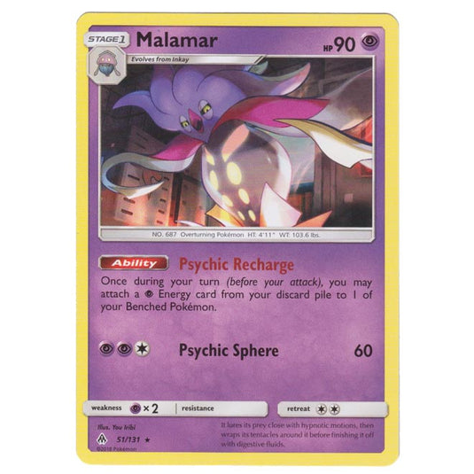 Pokemon - Sun & Moon - Forbidden Light - Malamar - 51/131