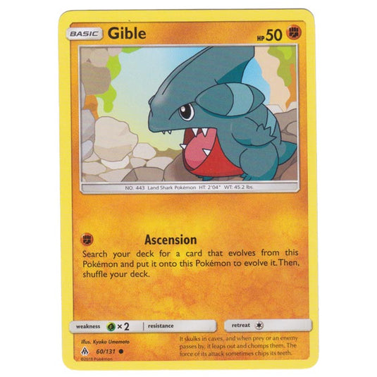 Pokemon - Sun & Moon - Forbidden Light - Gible - 60/131