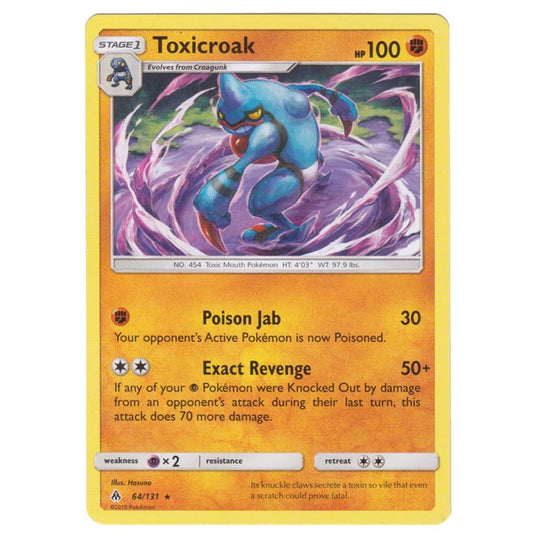 Pokemon - Sun & Moon - Forbidden Light - Toxicroak - 64/131