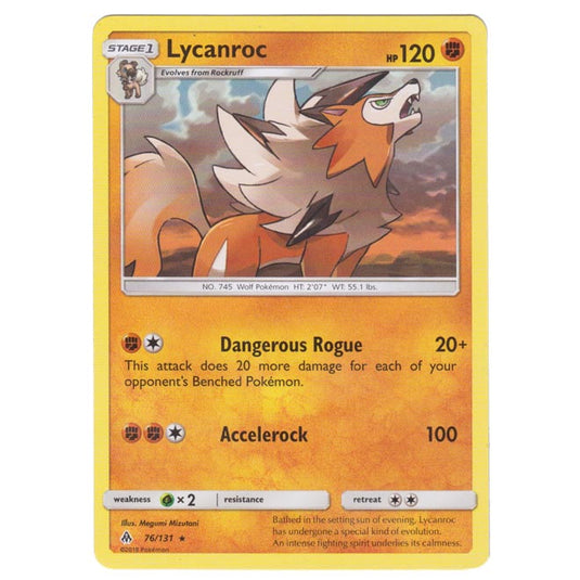 Pokemon - Sun & Moon - Forbidden Light - Lycanroc - 76/131