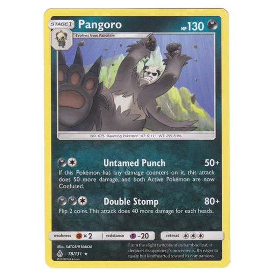 Pokemon - Sun & Moon - Forbidden Light - Pangoro - 78/131