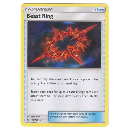 Pokemon - Sun & Moon - Forbidden Light - Beast Ring - 102/131