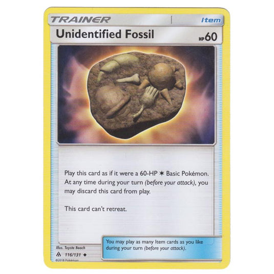 Pokemon - Sun & Moon - Forbidden Light - Unidentified Fossil - 116/131