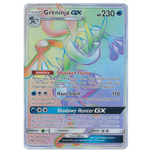 Pokemon - Sun & Moon - Forbidden Light - Greninja-GX (Rainbow Rare) - 133/131