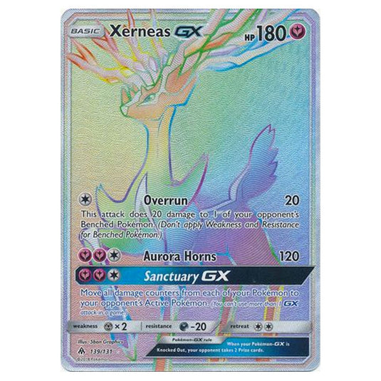 Pokemon - Sun & Moon - Forbidden Light - Xerneas-GX (Full Art) - 139/131