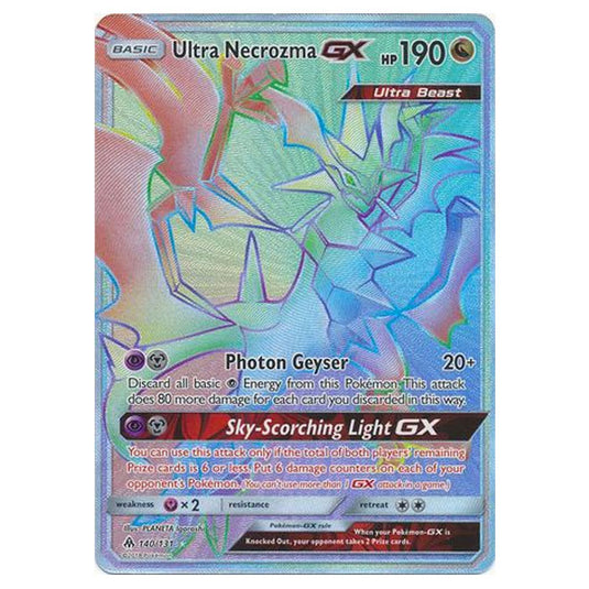 Pokemon - Sun & Moon - Forbidden Light - Ultra Necrozma-GX (Rainbow Ra Pokemon - Sun & Moon - Forbidden Light - Ultra Necrozma-GX (Rainbow Ra