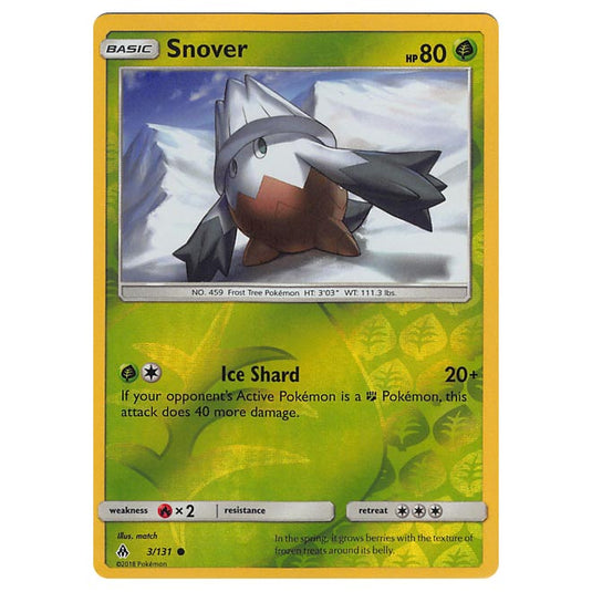 Pokemon - Sun & Moon - Forbidden Light - Snover (Reverse Holo) - 3/131