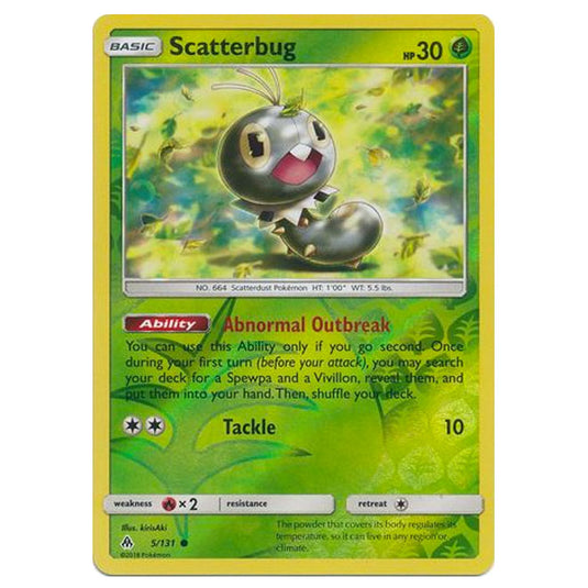 Pokemon - Sun & Moon - Forbidden Light - Scatterbug (Reverse Holo) - 5/131