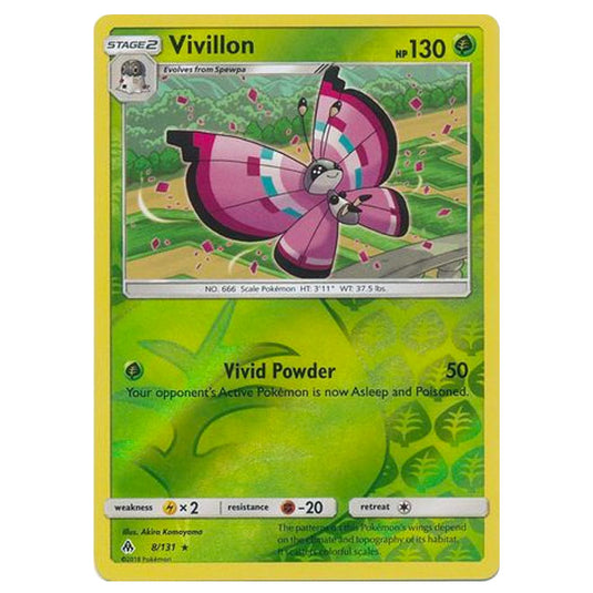 Pokemon - Sun & Moon - Forbidden Light - Vivillon (Reverse Holo) - 8/131