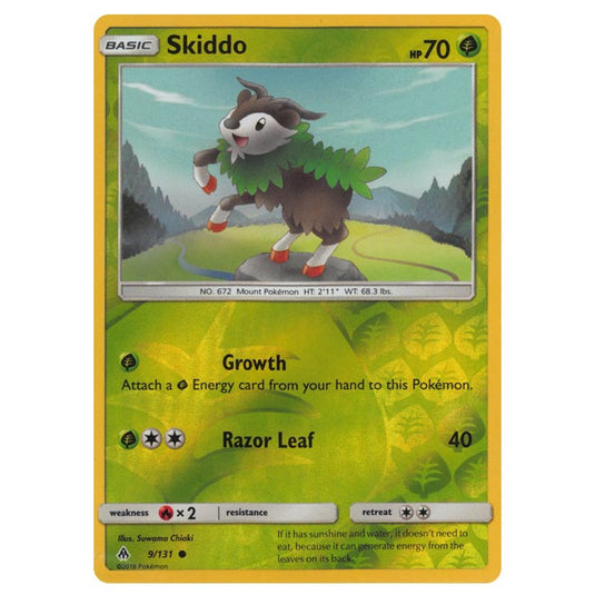 Pokemon - Sun & Moon - Forbidden Light - Skiddo (Reverse Holo) - 9/131