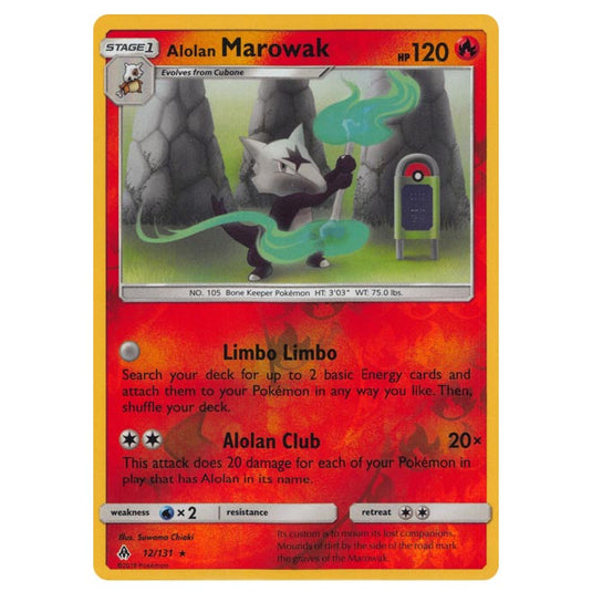 Pokemon - Sun & Moon - Forbidden Light - Alolan Marowak (Reverse Holo) - 12/131