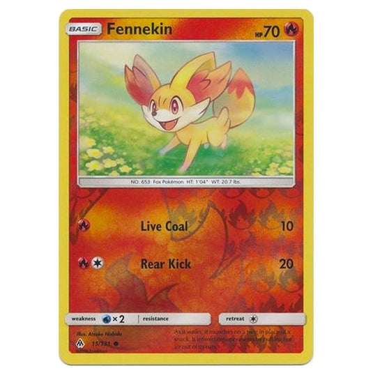 Pokemon - Sun & Moon - Forbidden Light - Fennekin (Reverse Holo) - 15/131