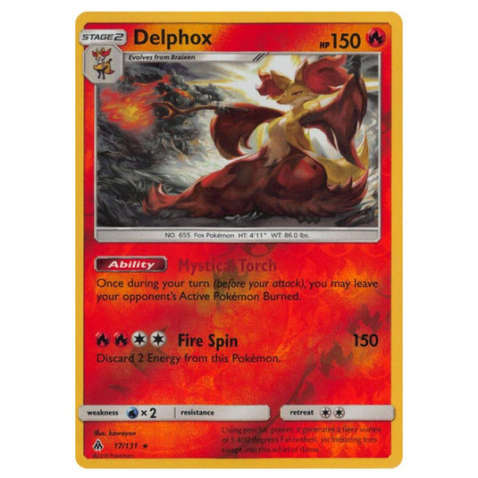 Pokemon - Sun & Moon - Forbidden Light - Delphox (Reverse Holo) - 17/131