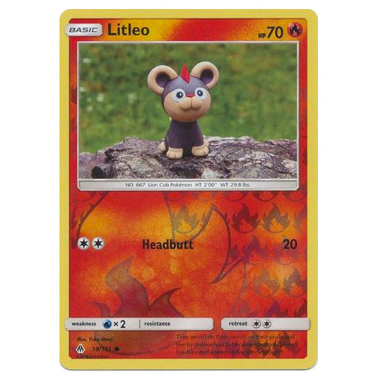 Pokemon - Sun & Moon - Forbidden Light - Litleo (Reverse Holo) - 18/131