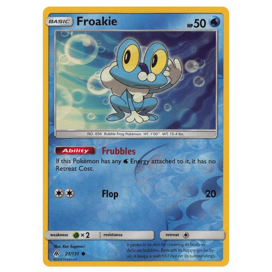 Pokemon - Sun & Moon - Forbidden Light - Froakie (Reverse Holo) - 21/131