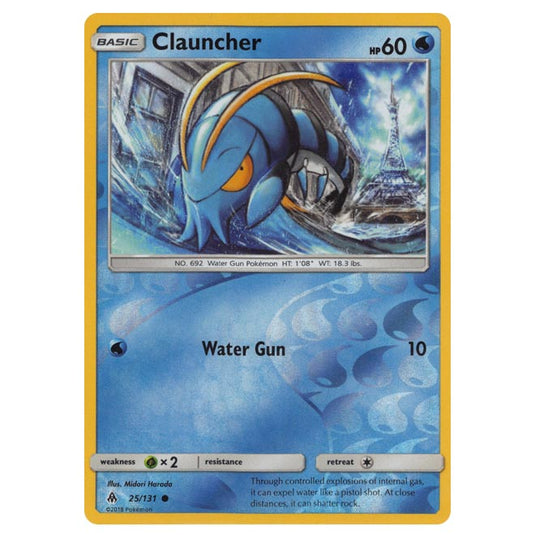 Pokemon - Sun & Moon - Forbidden Light - Clauncher (Reverse Holo) - 25/131