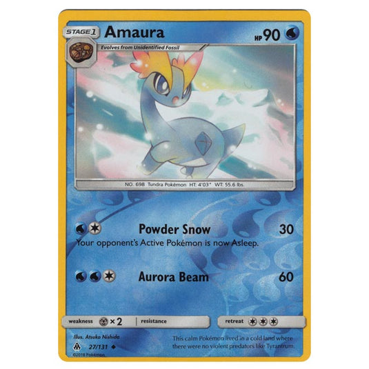 Pokemon - Sun & Moon - Forbidden Light - Amaura (Reverse Holo) - 27/131