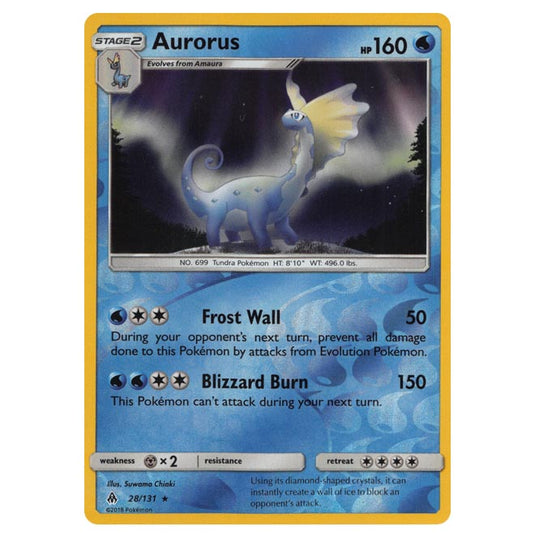 Pokemon - Sun & Moon - Forbidden Light - Aurorus (Reverse Holo) - 28/131