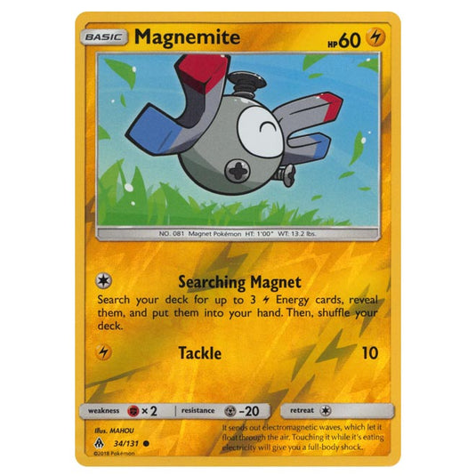 Pokemon - Sun & Moon - Forbidden Light - Magnemite (Reverse Holo) - 34/131