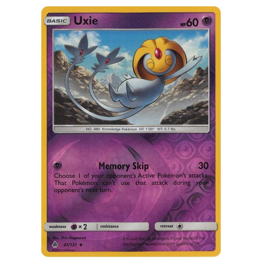 Pokemon - Sun & Moon - Forbidden Light - Uxie (Reverse Holo) - 41/131