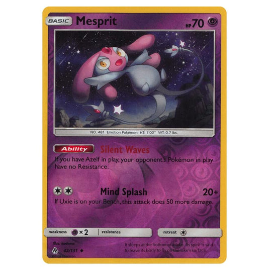 Pokemon - Sun & Moon - Forbidden Light - Mesprit (Reverse Holo) - 42/131