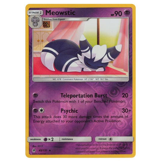 Pokemon - Sun & Moon - Forbidden Light - Meowstic (Reverse Holo) - 45/131