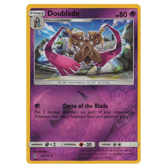 Pokemon - Sun & Moon - Forbidden Light - Doublade (Reverse Holo) - 48/131