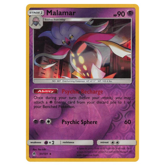 Pokemon - Sun & Moon - Forbidden Light - Malamar (Reverse Holo) - 51/131