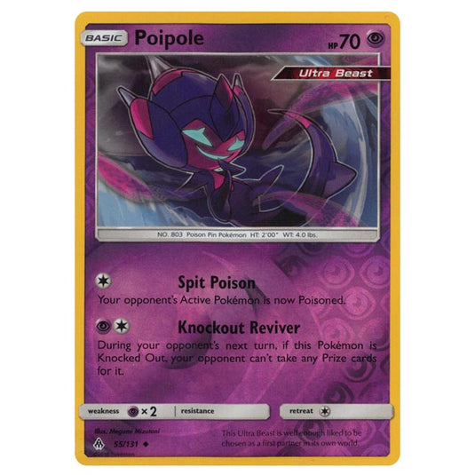 Pokemon - Sun & Moon - Forbidden Light - Poipole (Reverse Holo) - 55/131